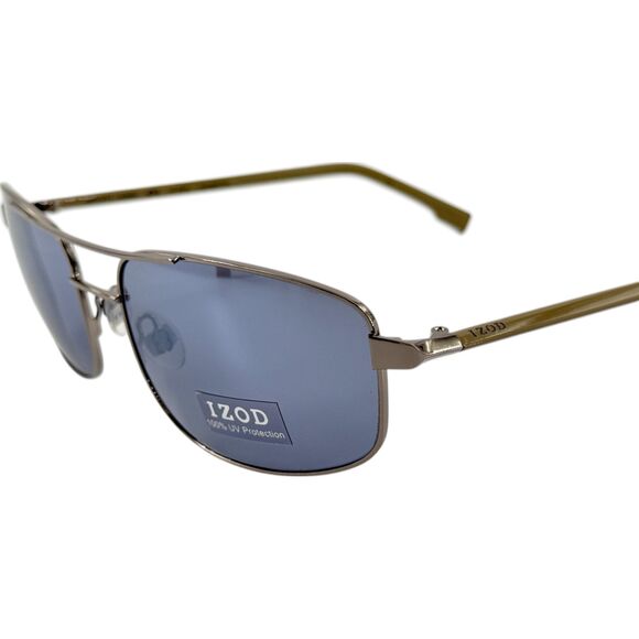 Izod IZ3504 Mens Metal Pilot Sunglass Gunmetal 59-18 Gray Polarized - Picture 2 of 5